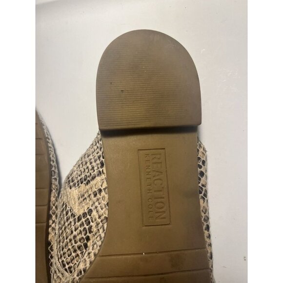 Kenneth Cole Reaction Ruthie 2 Slip On Mules Flats Snake Print Sz 7 - Picture 16 of 16